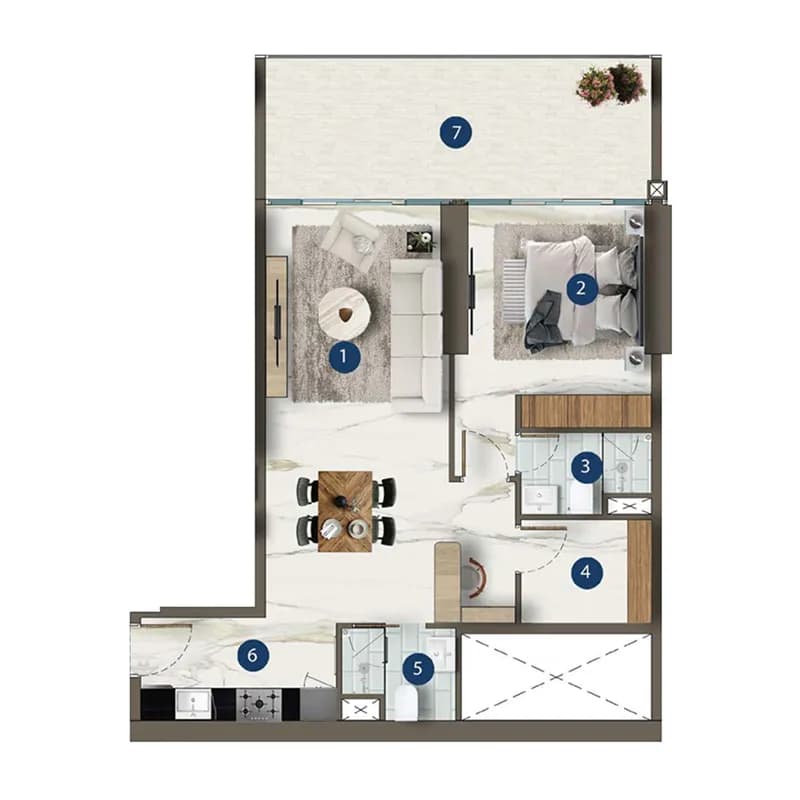 1 BR