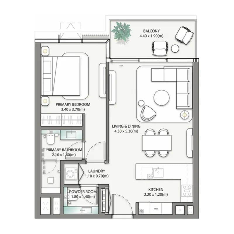 1 BR
