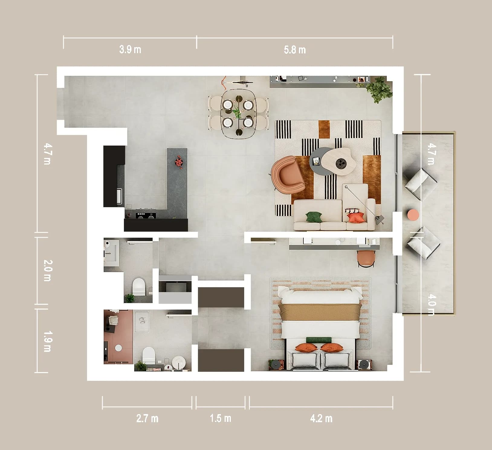 1 BR