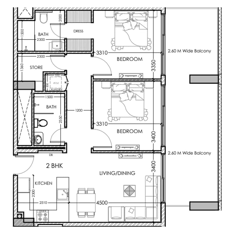 2 BR