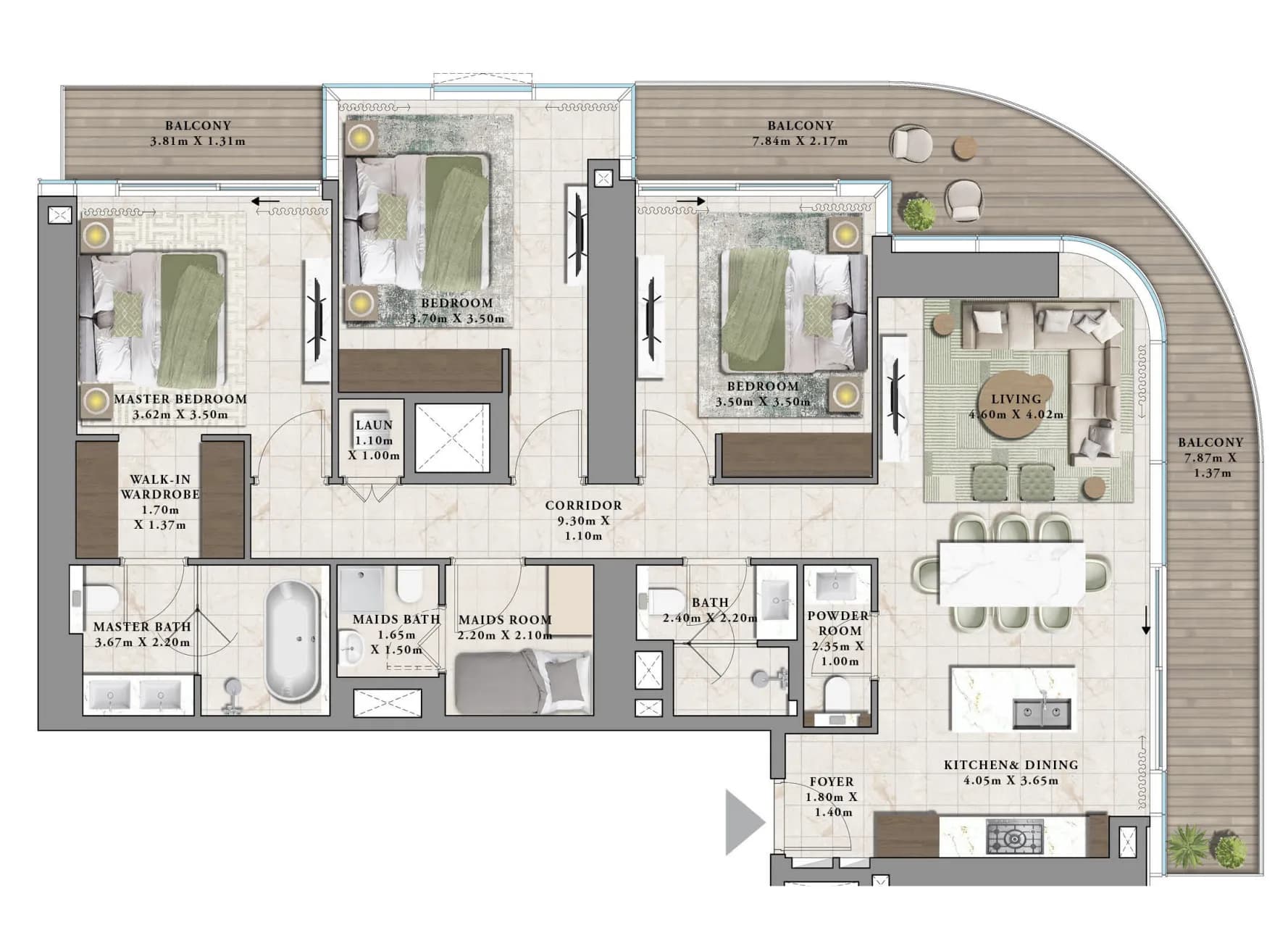 3 BR