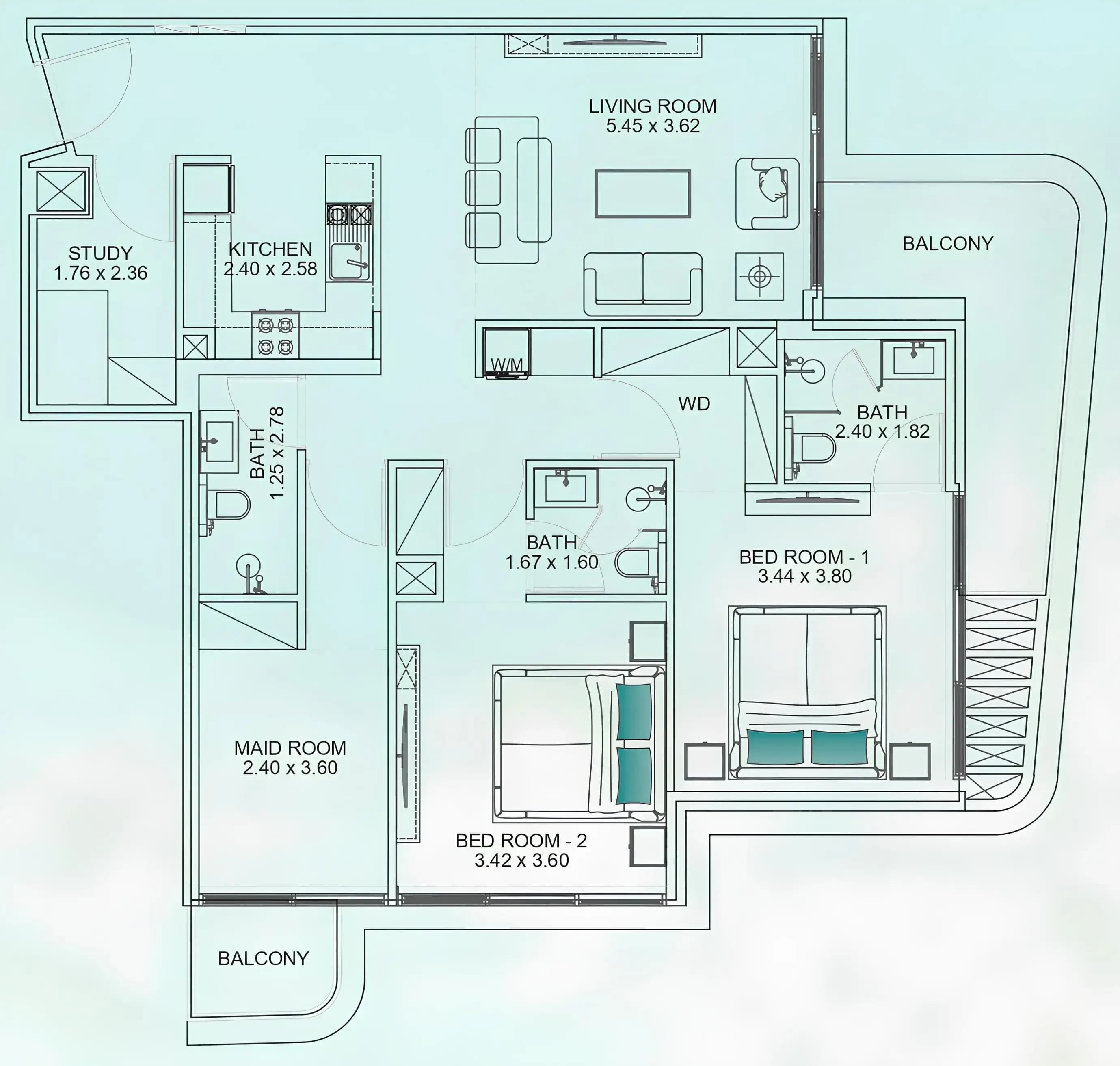 2 BR