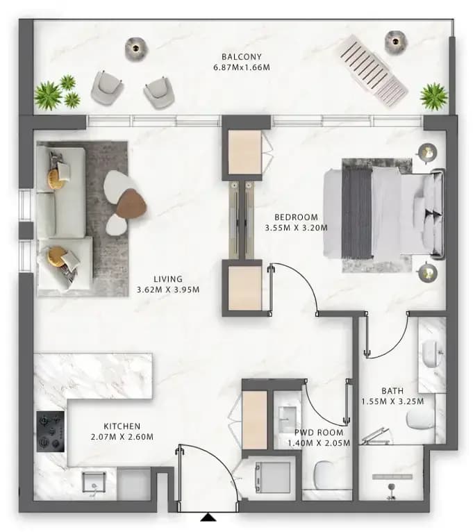 1BR