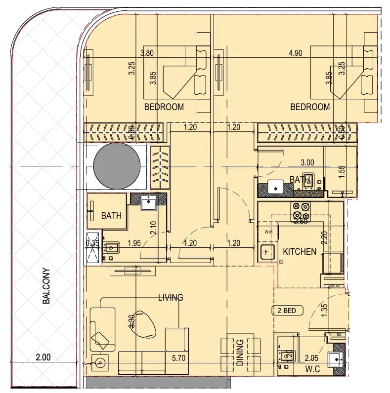2 BR