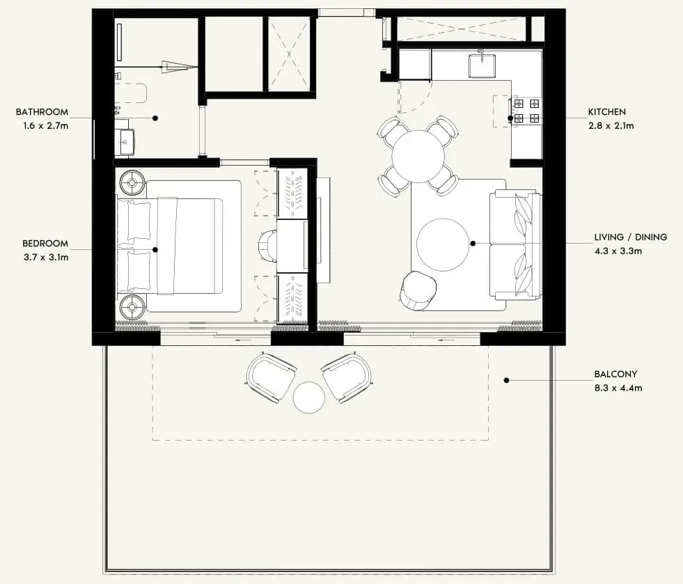 1 BR