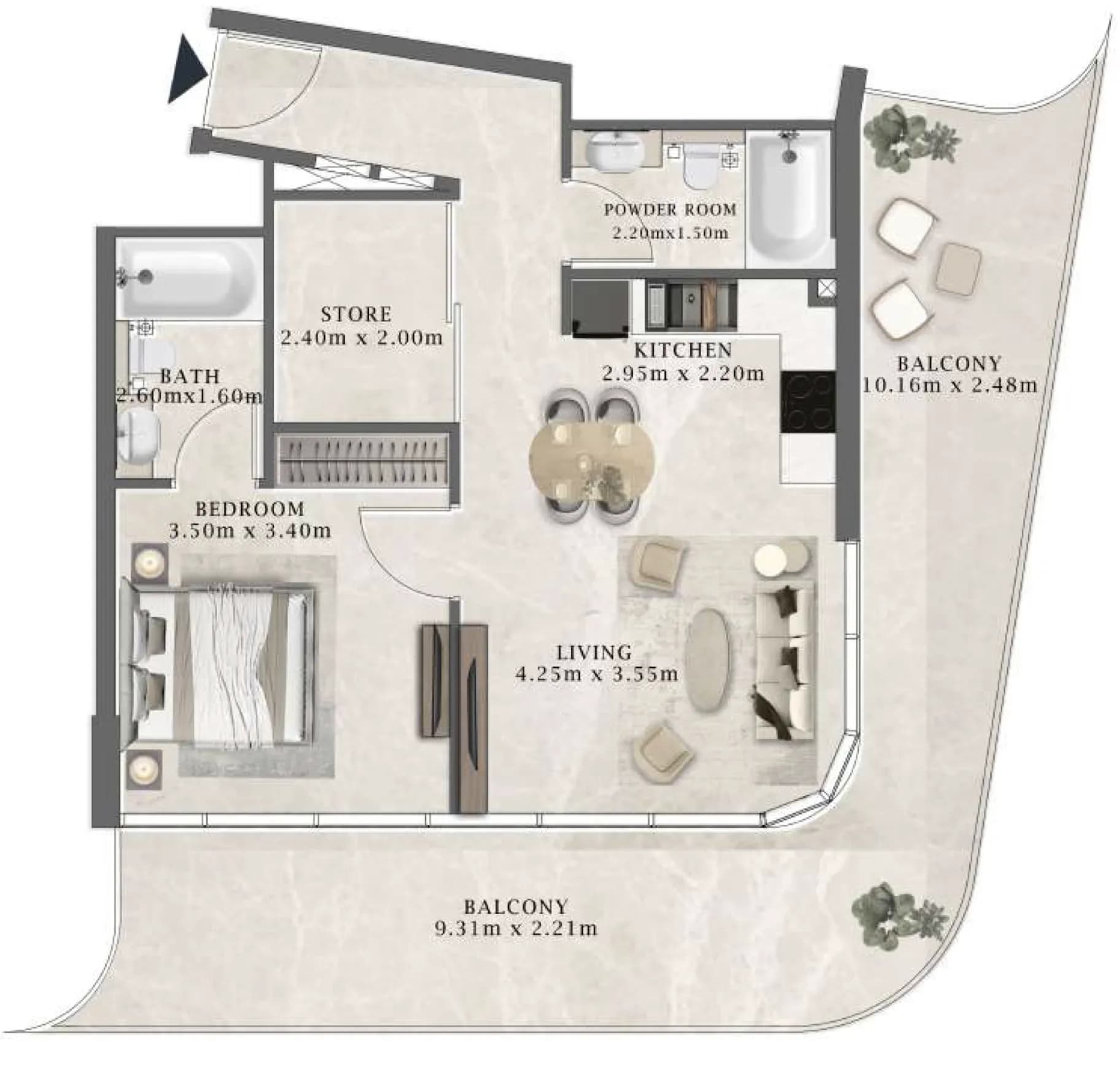1 BR