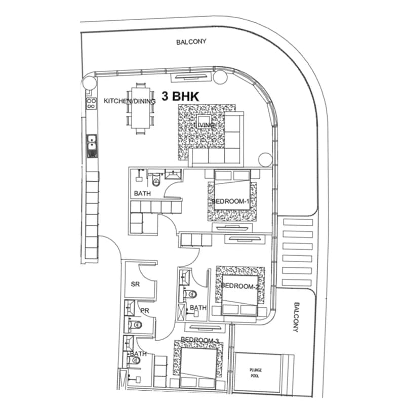 3 BR