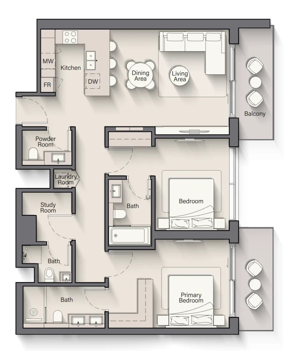 2 BR