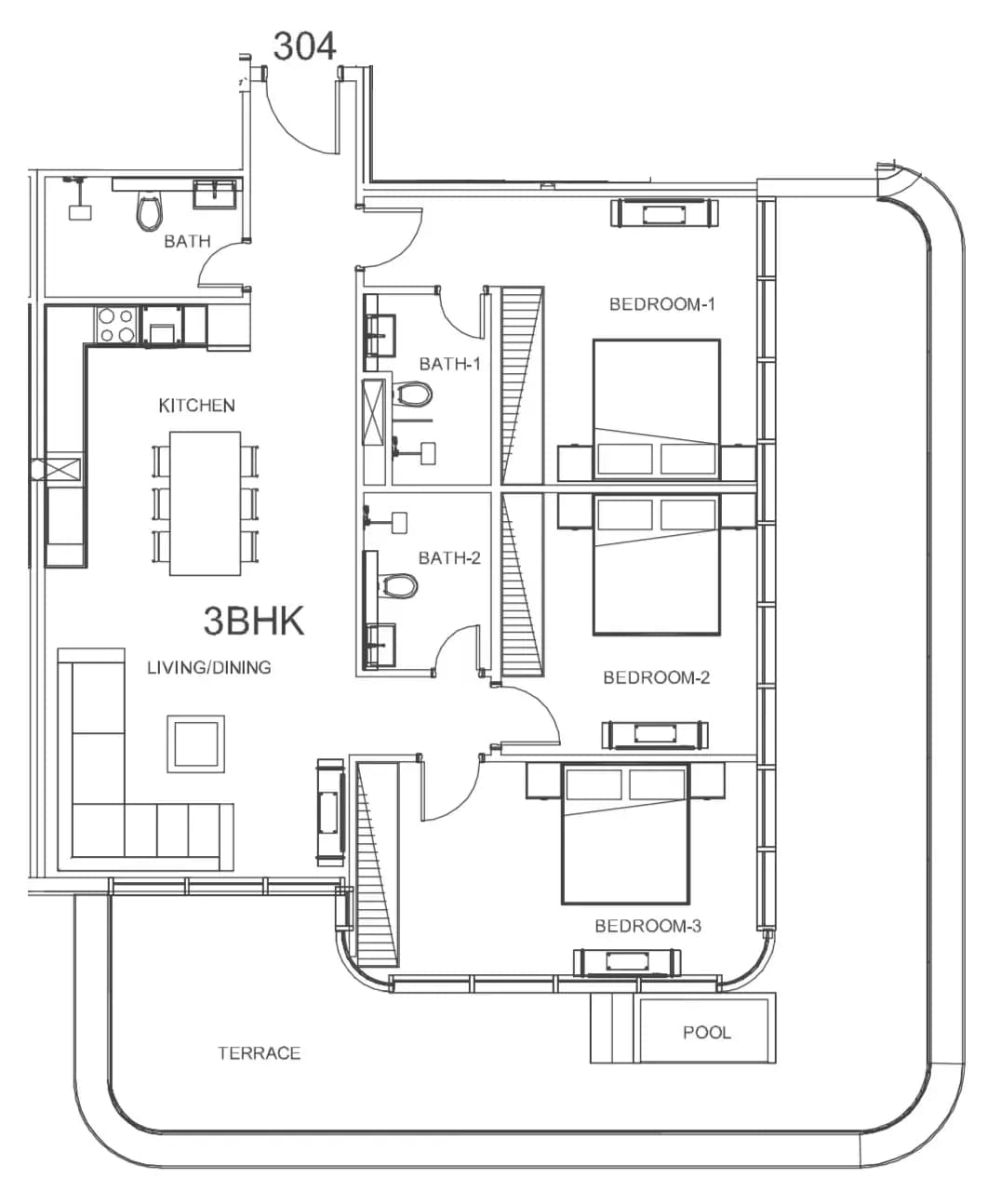3 BR