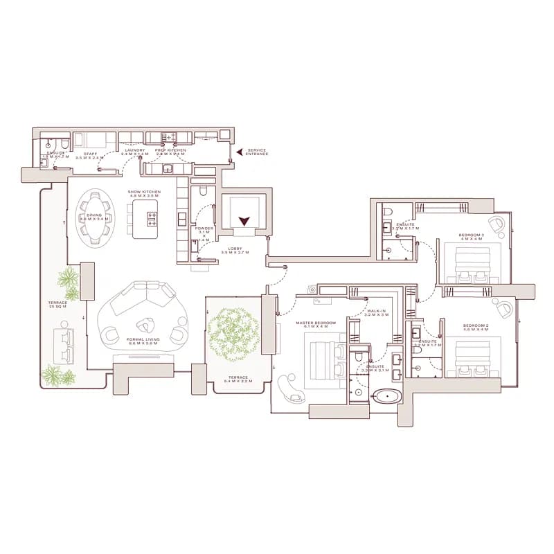 3 BR