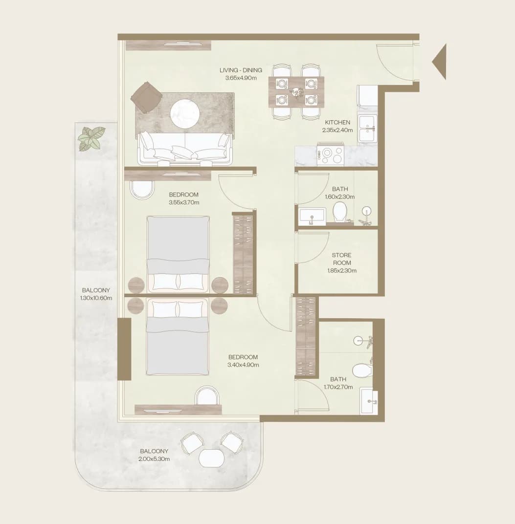 2 BR