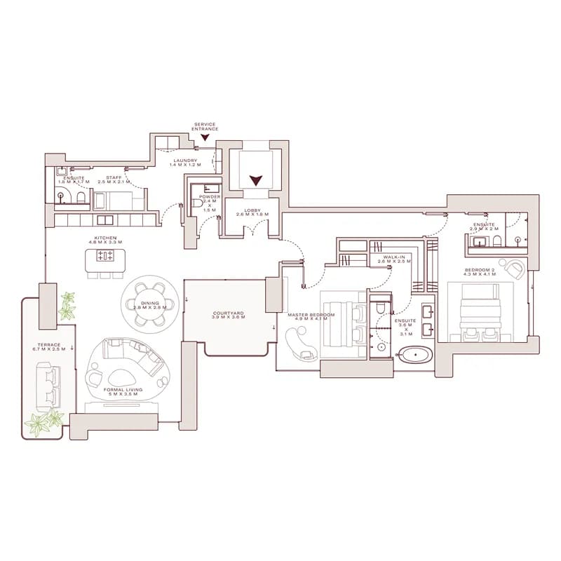 2 BR