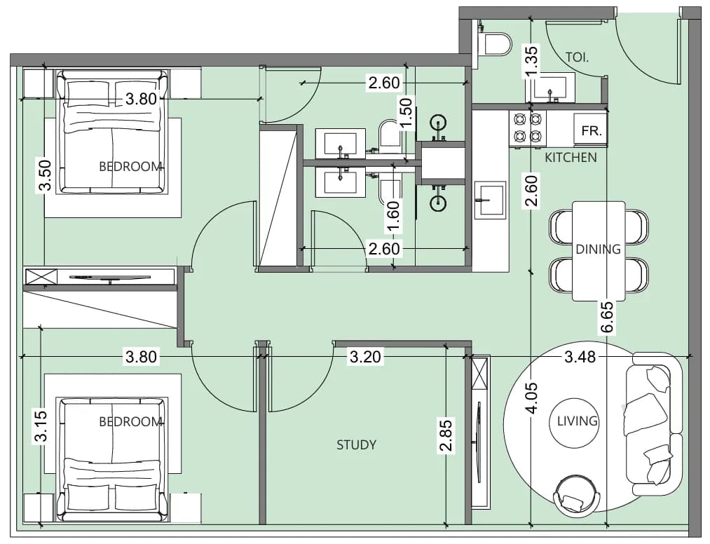 2 BR