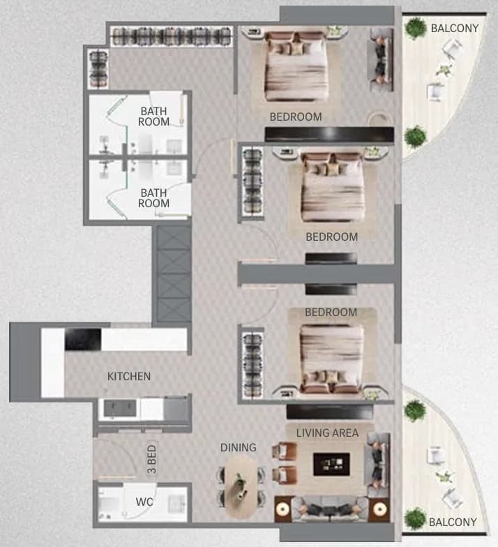 3 BR
