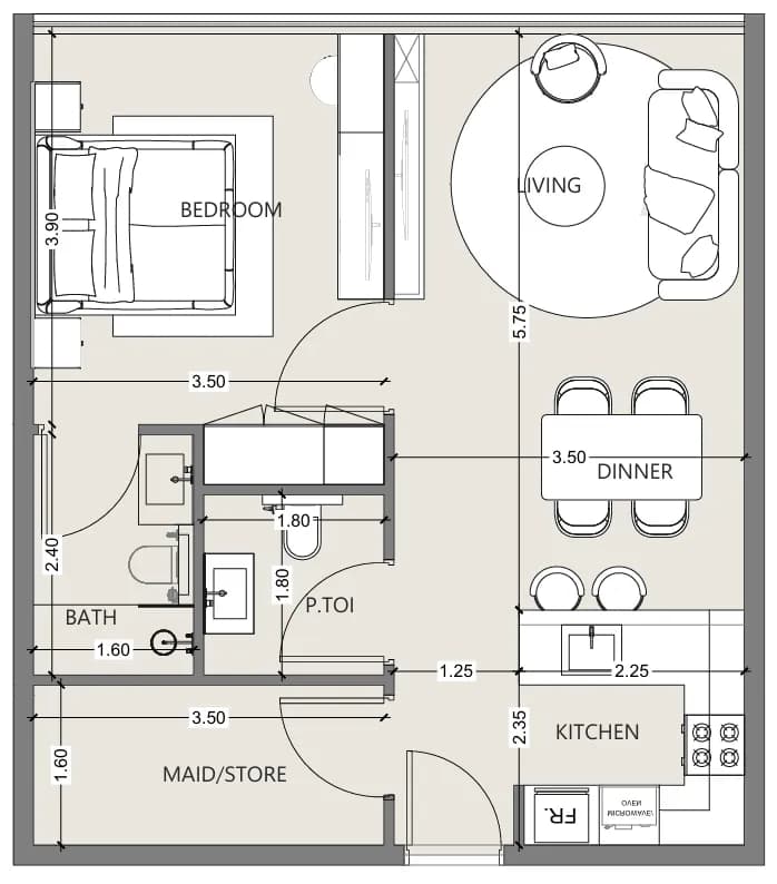 1 BR