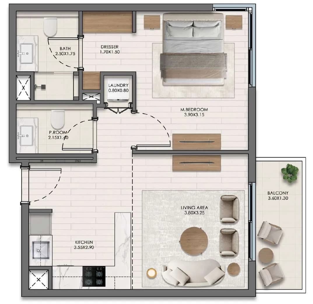 1 BR