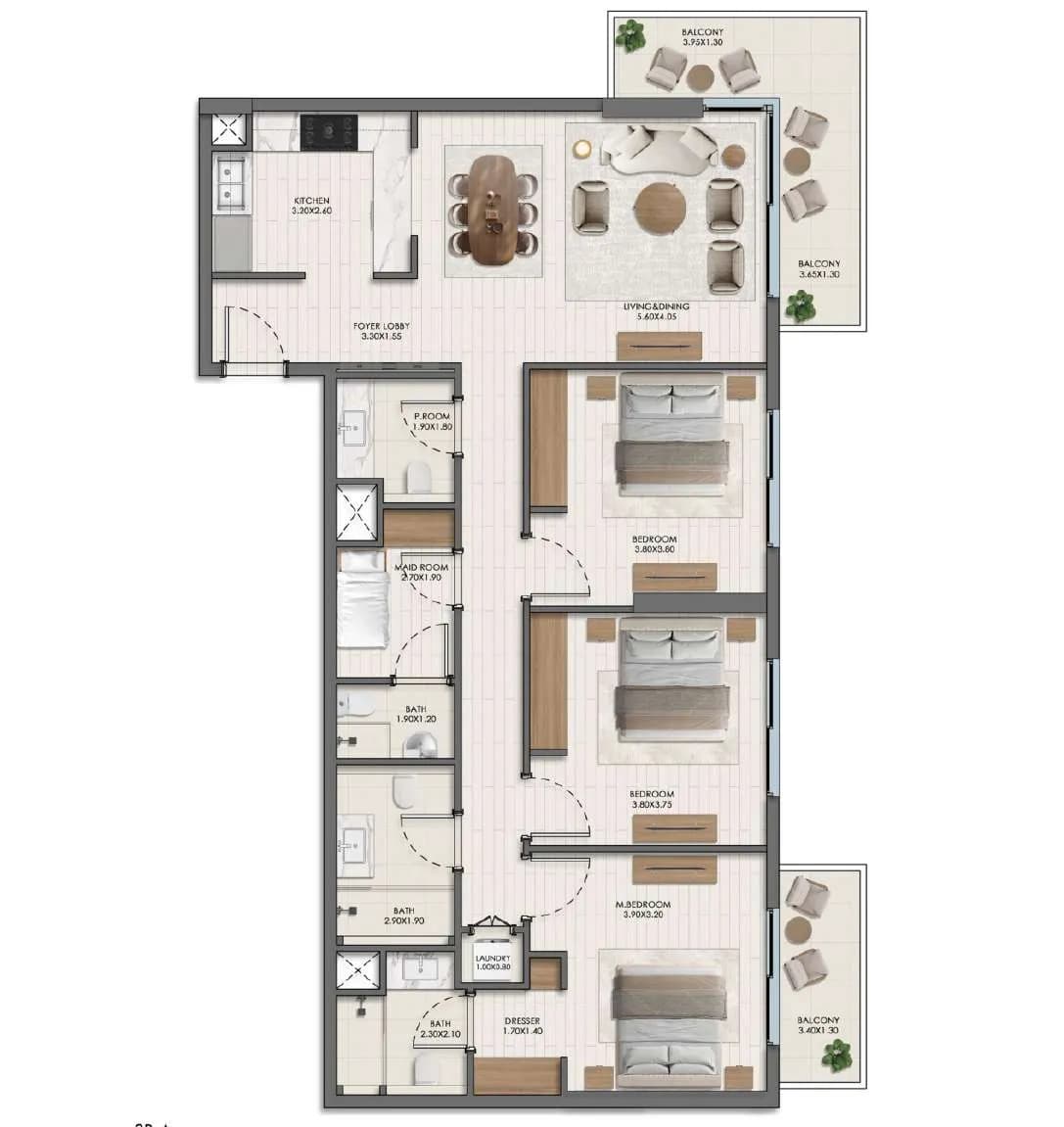 3 BR