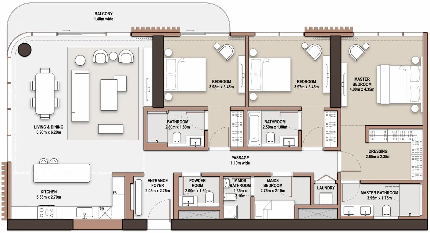 3 BR