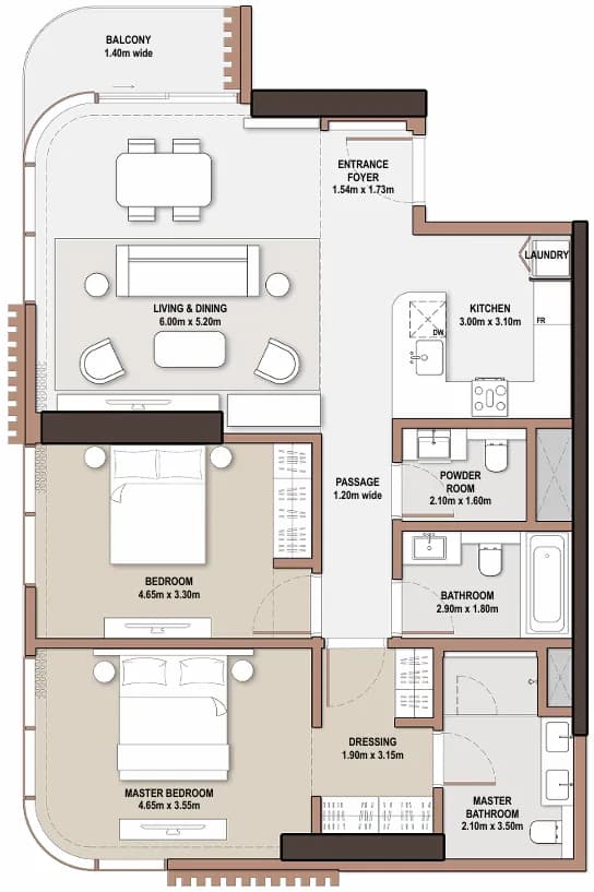 2 BR