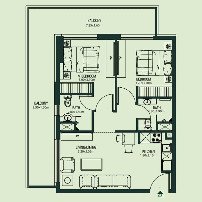 2 BR