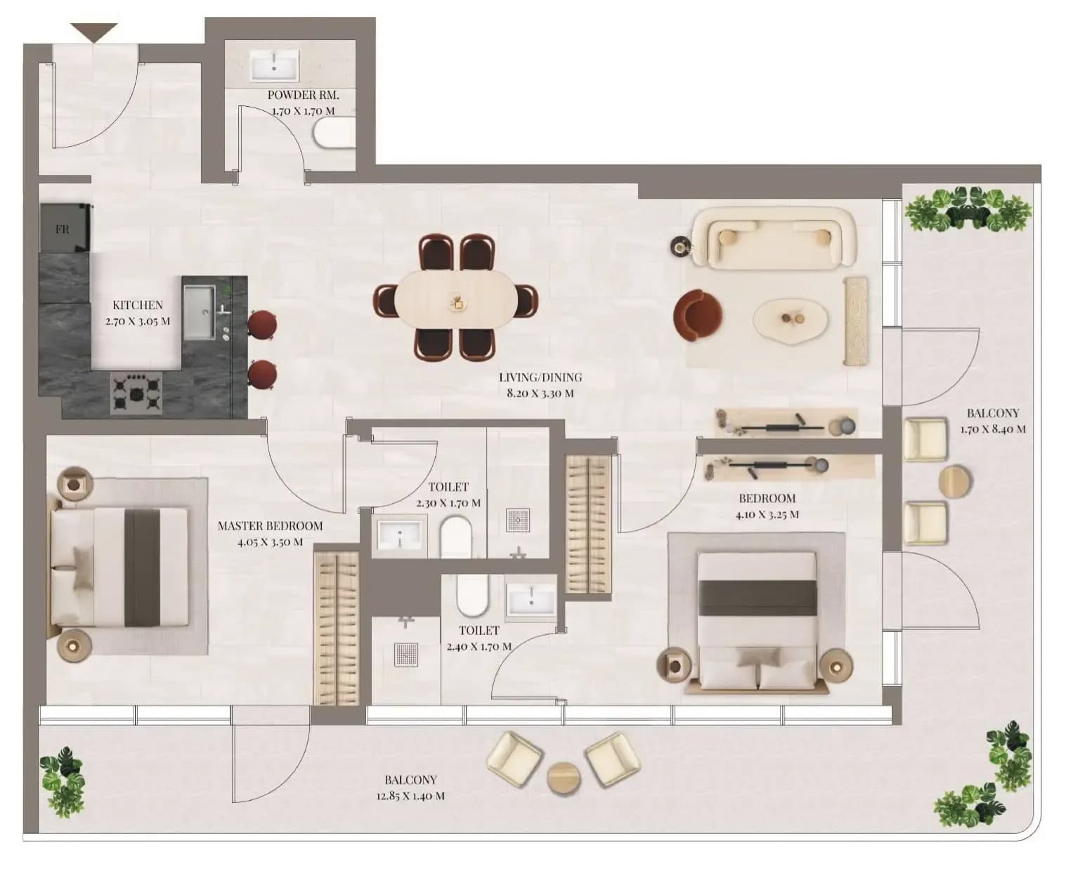 2 BR