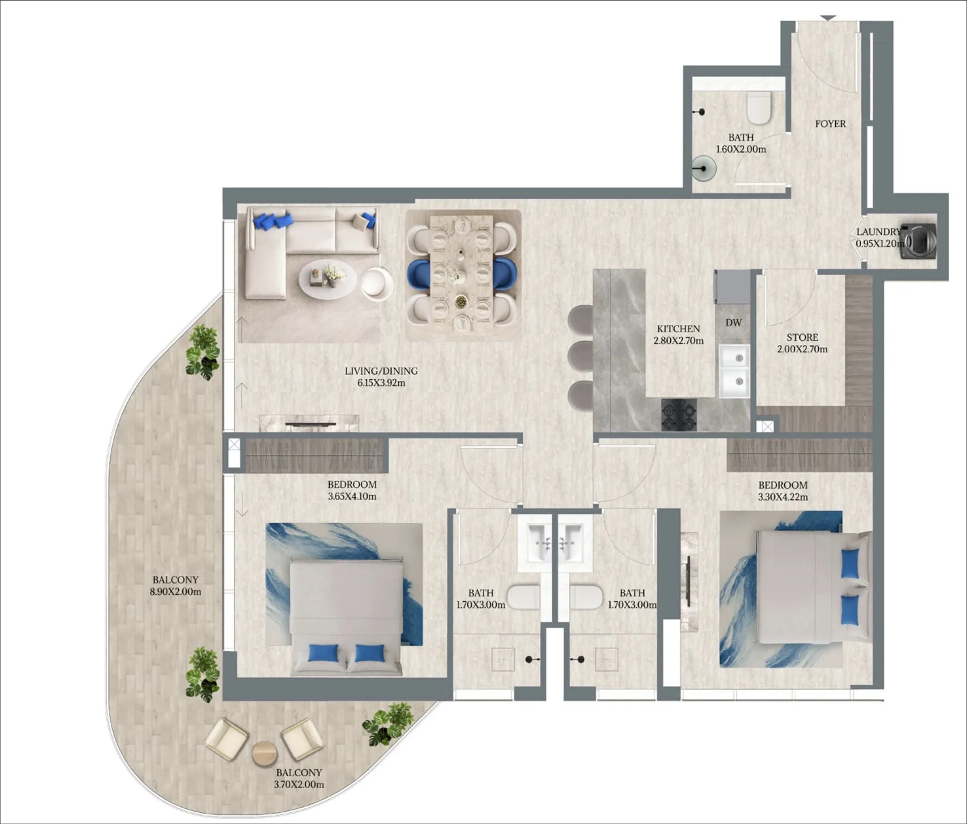2 BR