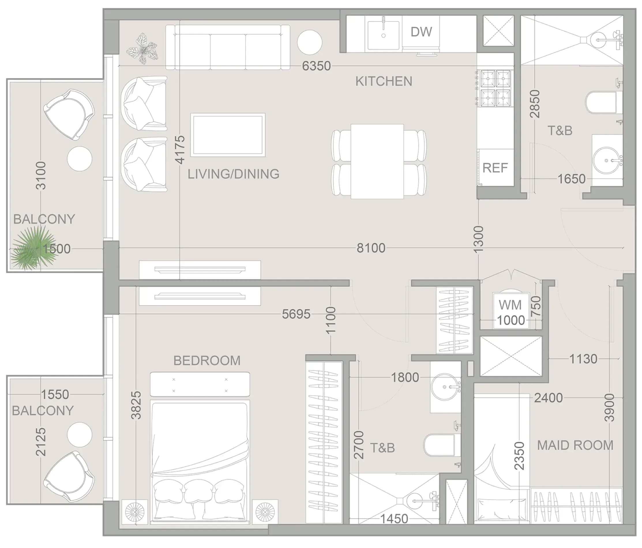 1 BR