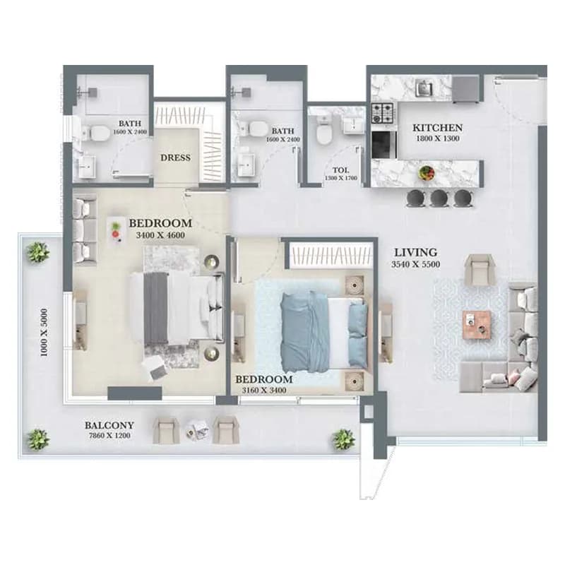 2 BR