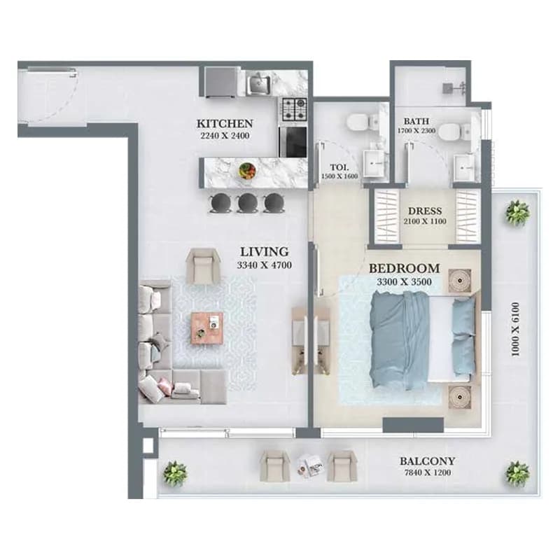 1 BR