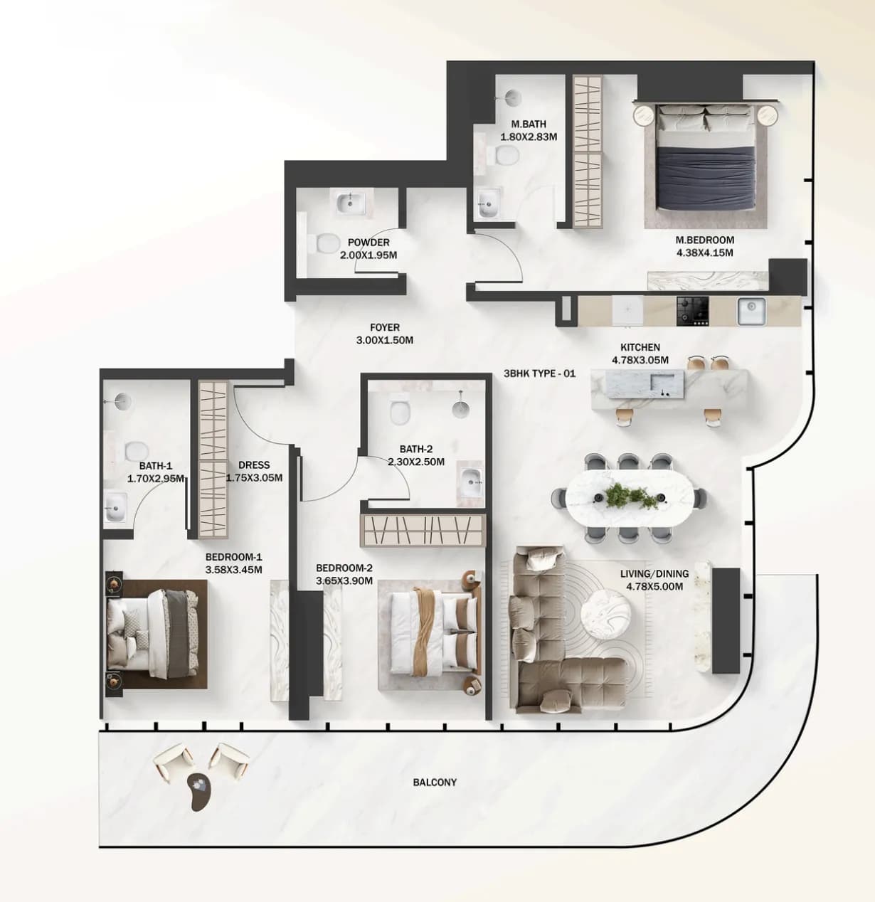3 BR