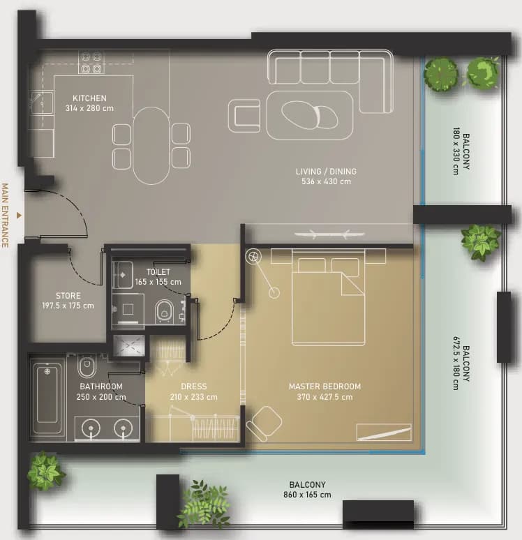 1 BR