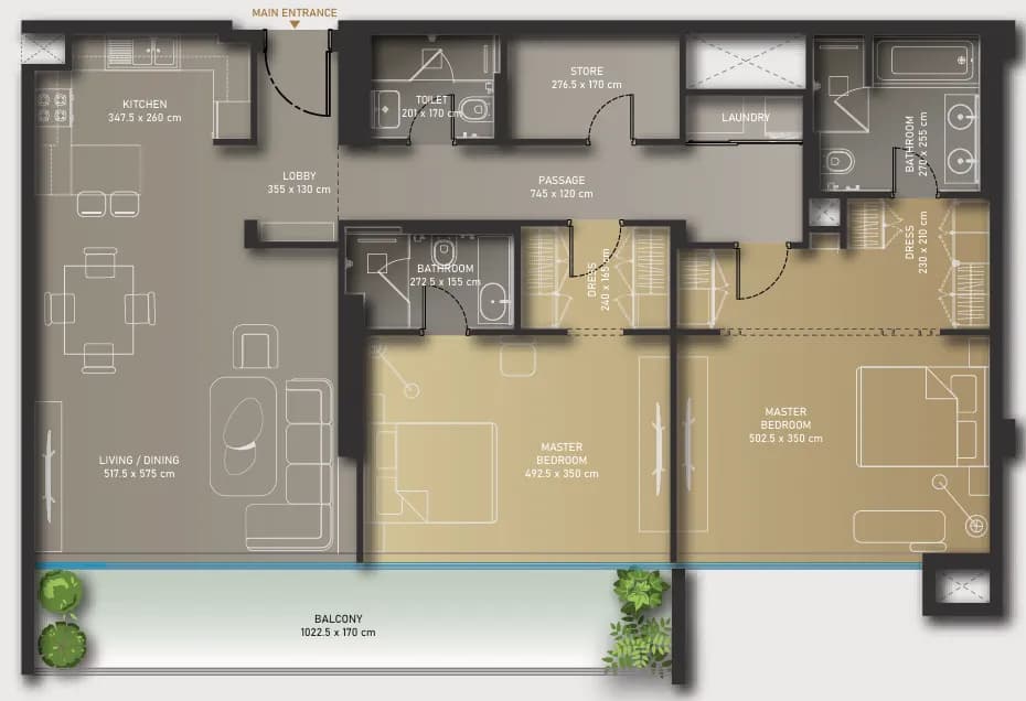 2 BR