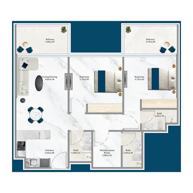 2 BR