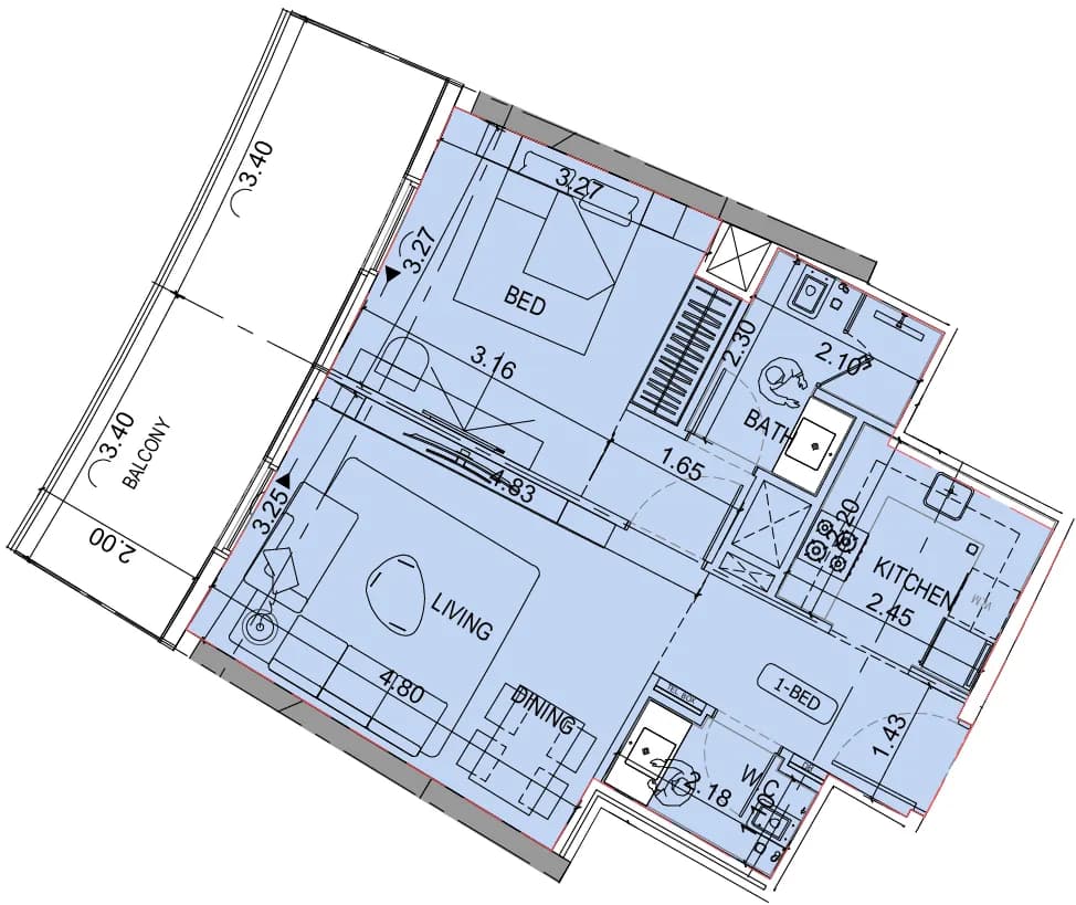 1 BR