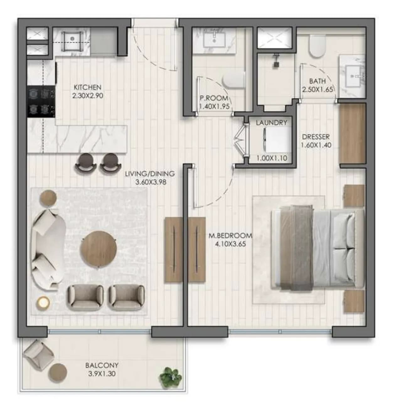 1 BR