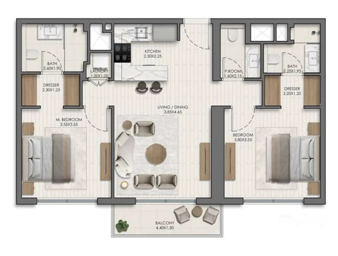 2 BR