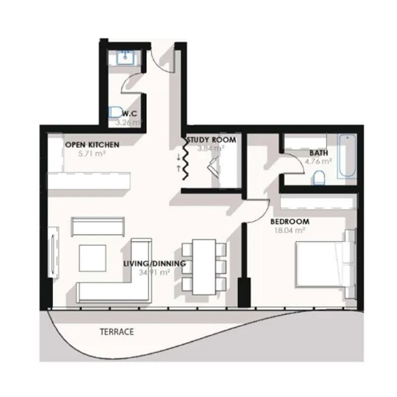 1 BR