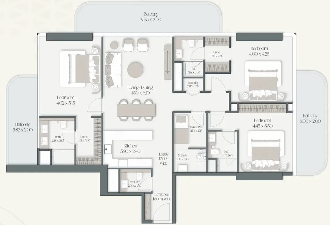 3 BR
