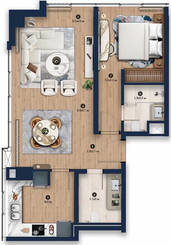 1 BR