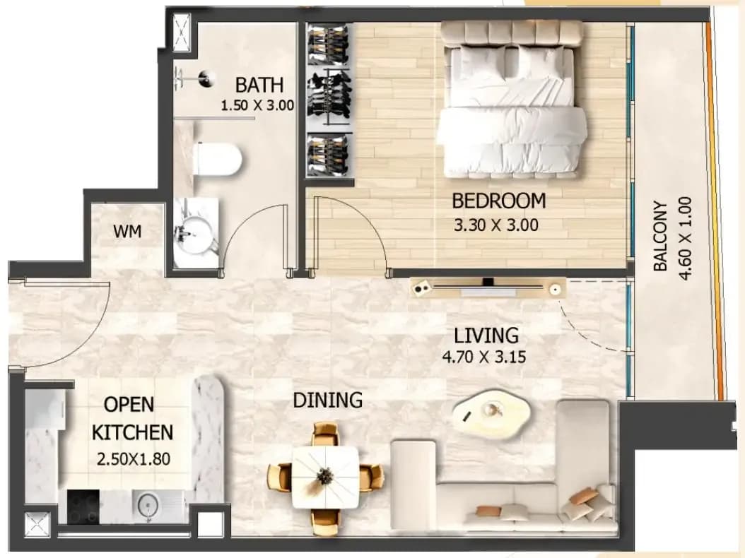 1 BR