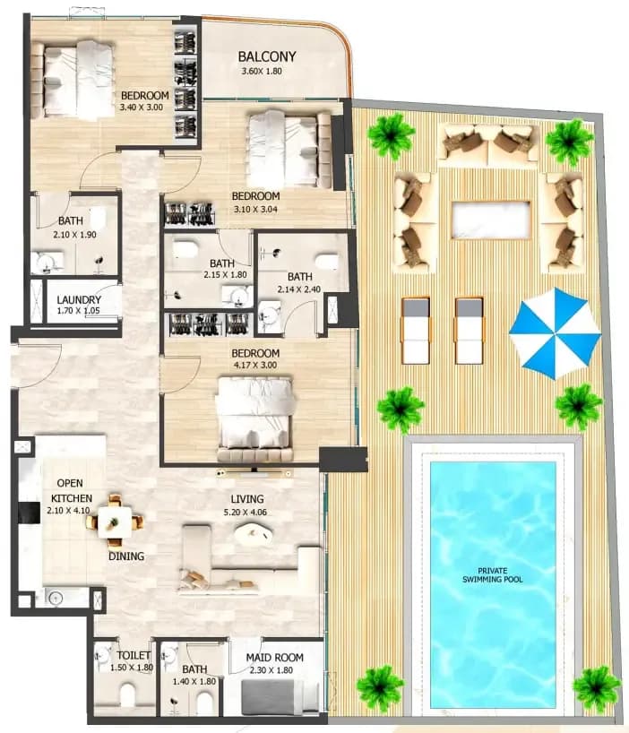 3 BR