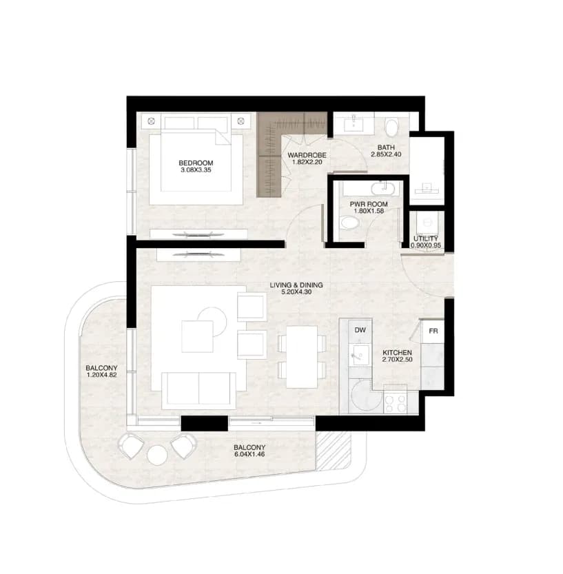 1 BR