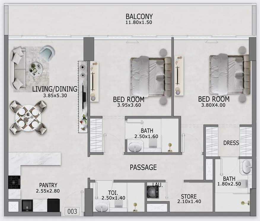  2 BR