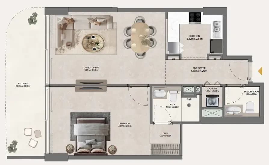 1 BR