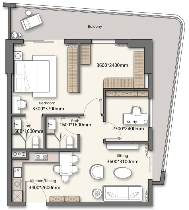 1 BR