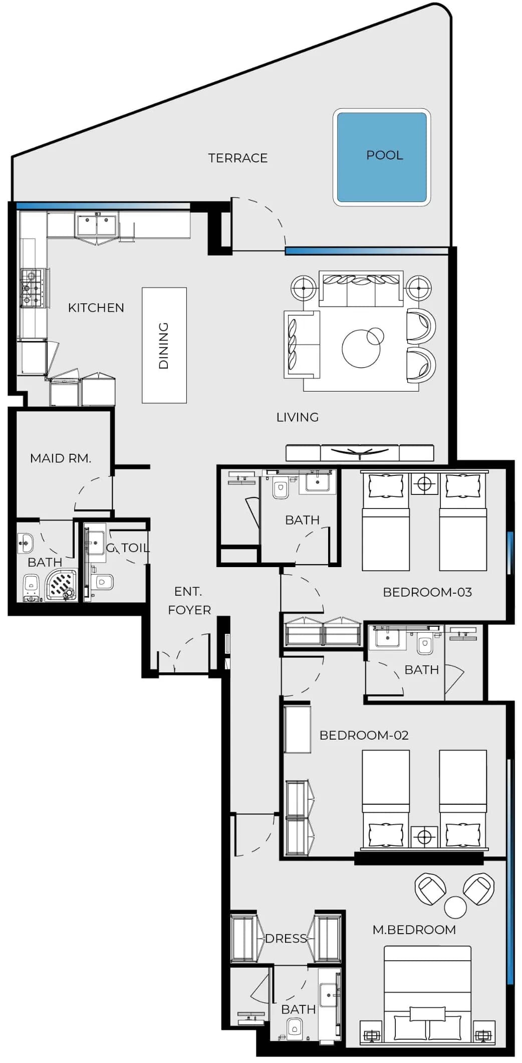 3 BR
