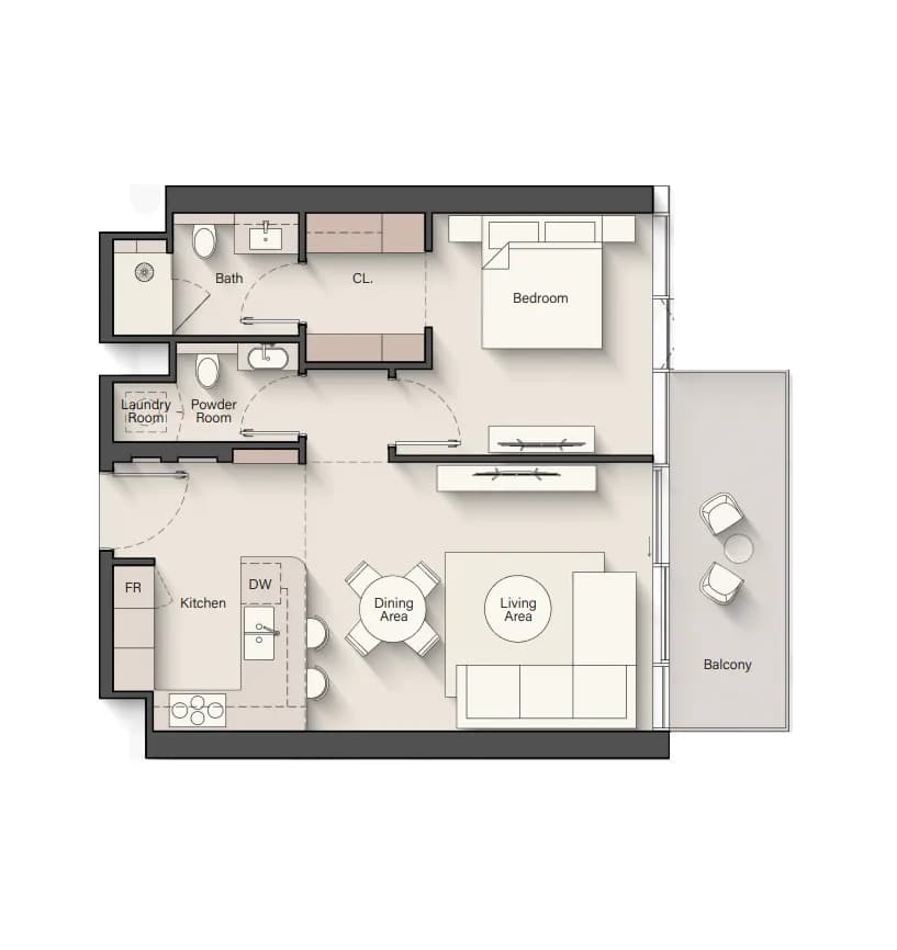 1 BR
