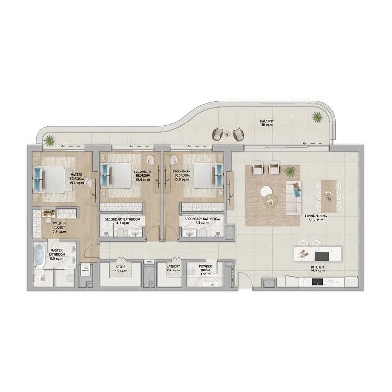 3 BR