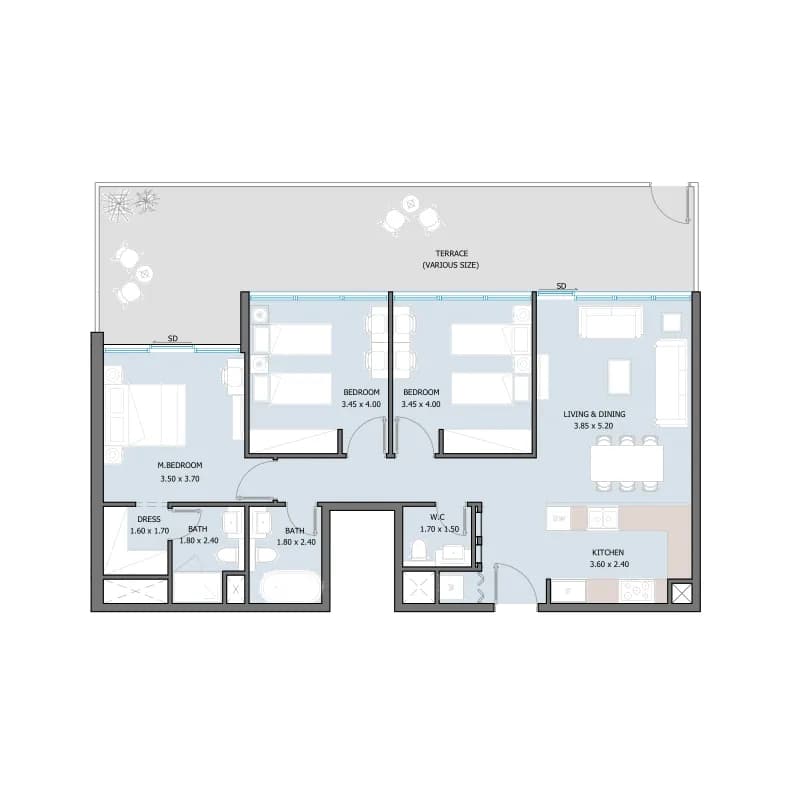 3 BR