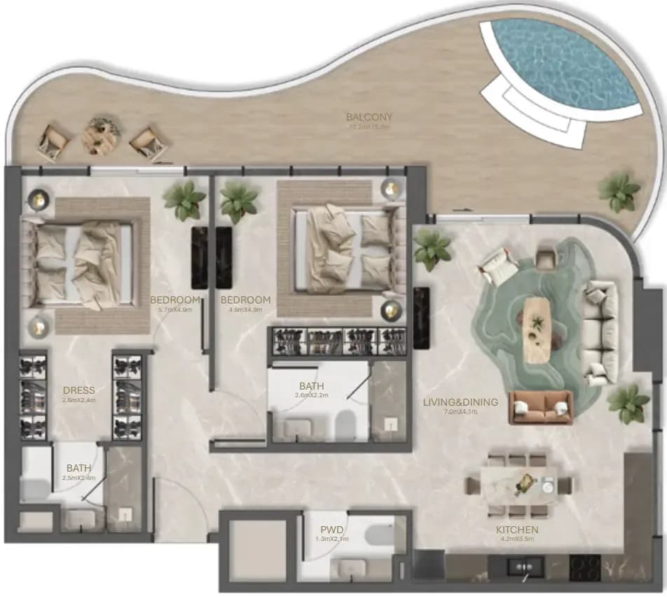 2 BR